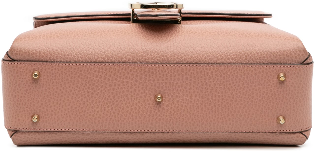 Gucci Small Dollar Calfskin Interlocking G Satchel Roze