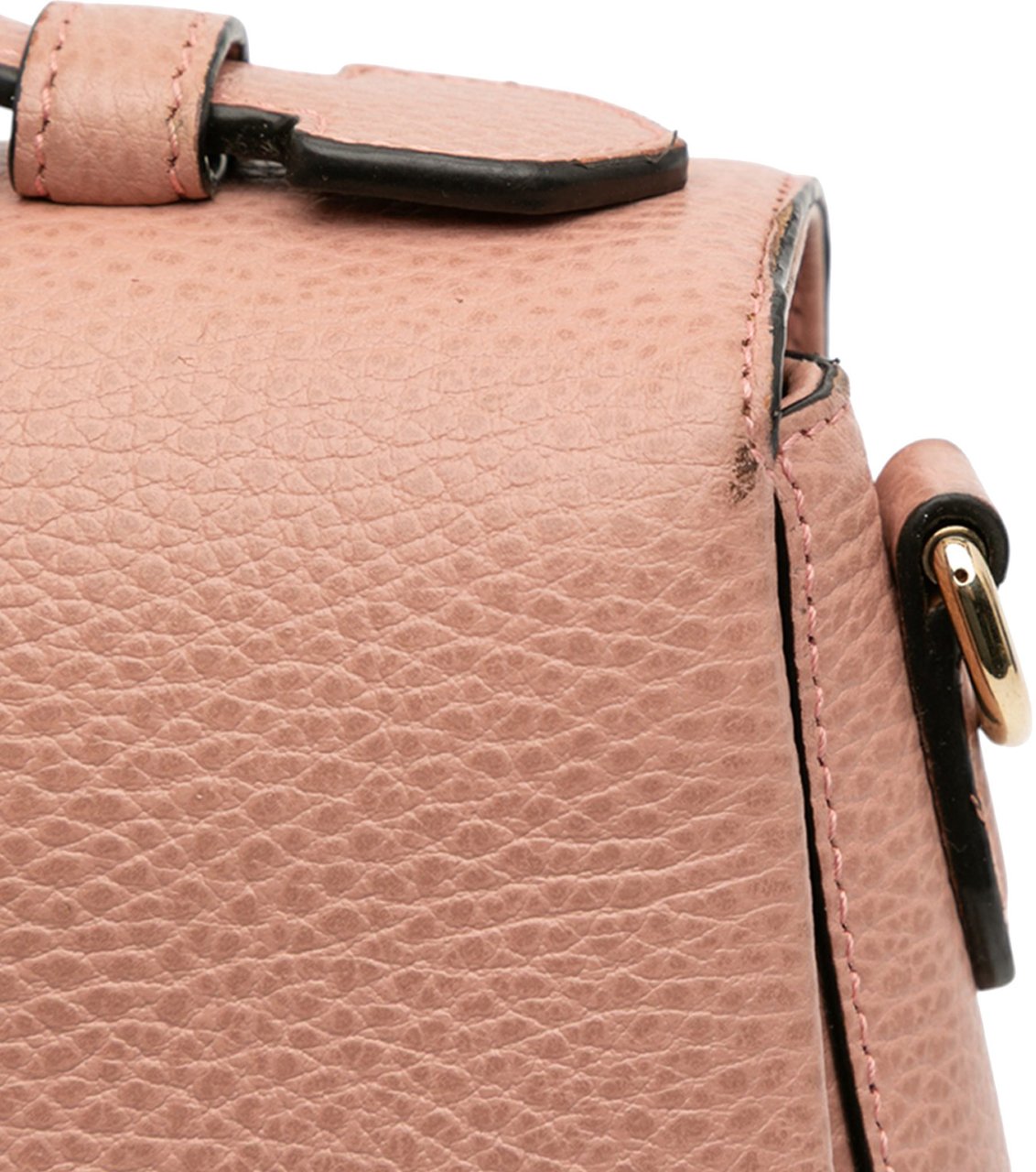 Gucci Small Dollar Calfskin Interlocking G Satchel Roze