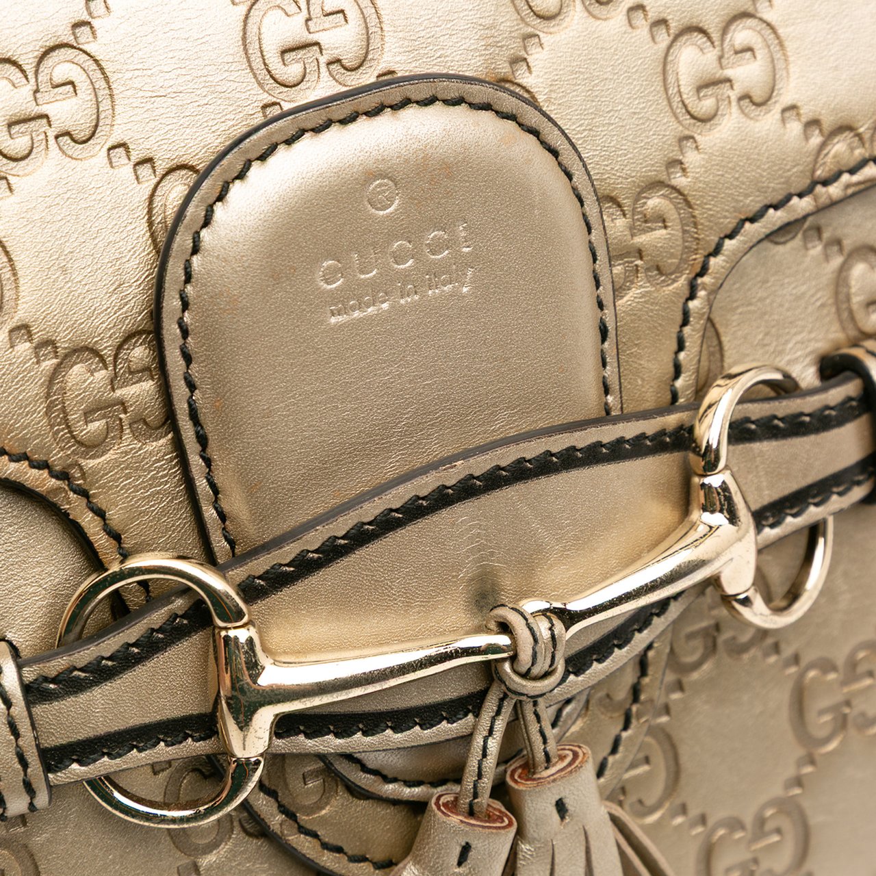 Gucci Medium Guccissima Emily Shoulder Bag Goud