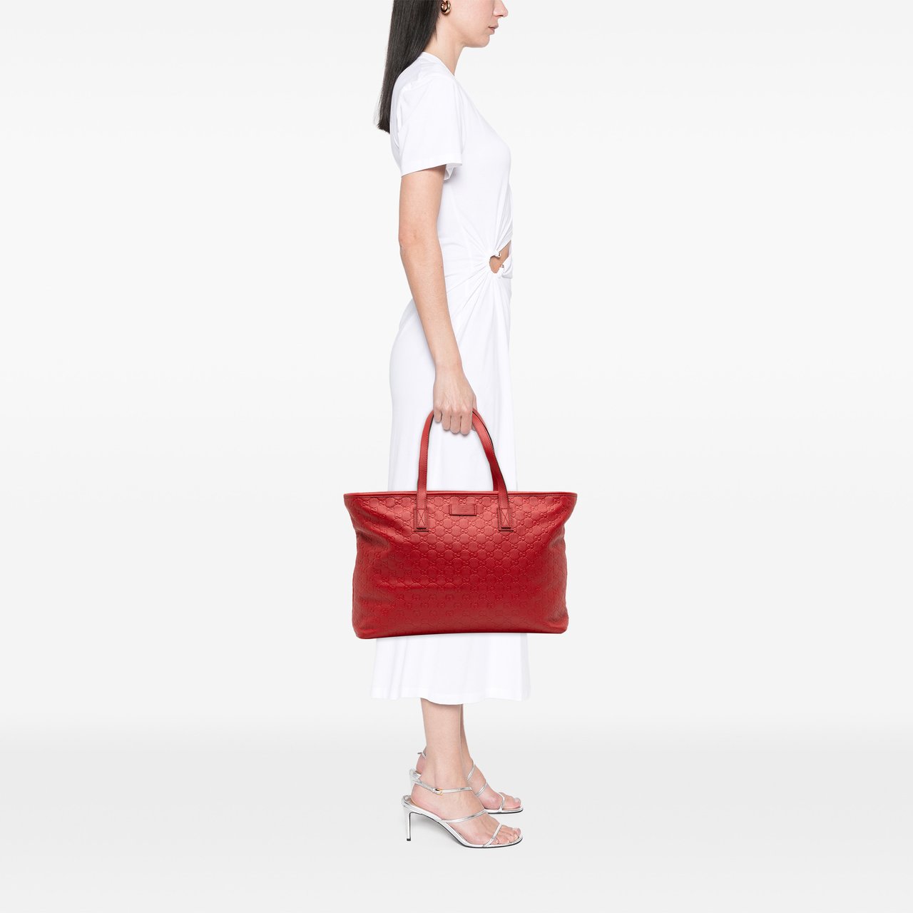 Gucci Large Guccissima Tote Rood