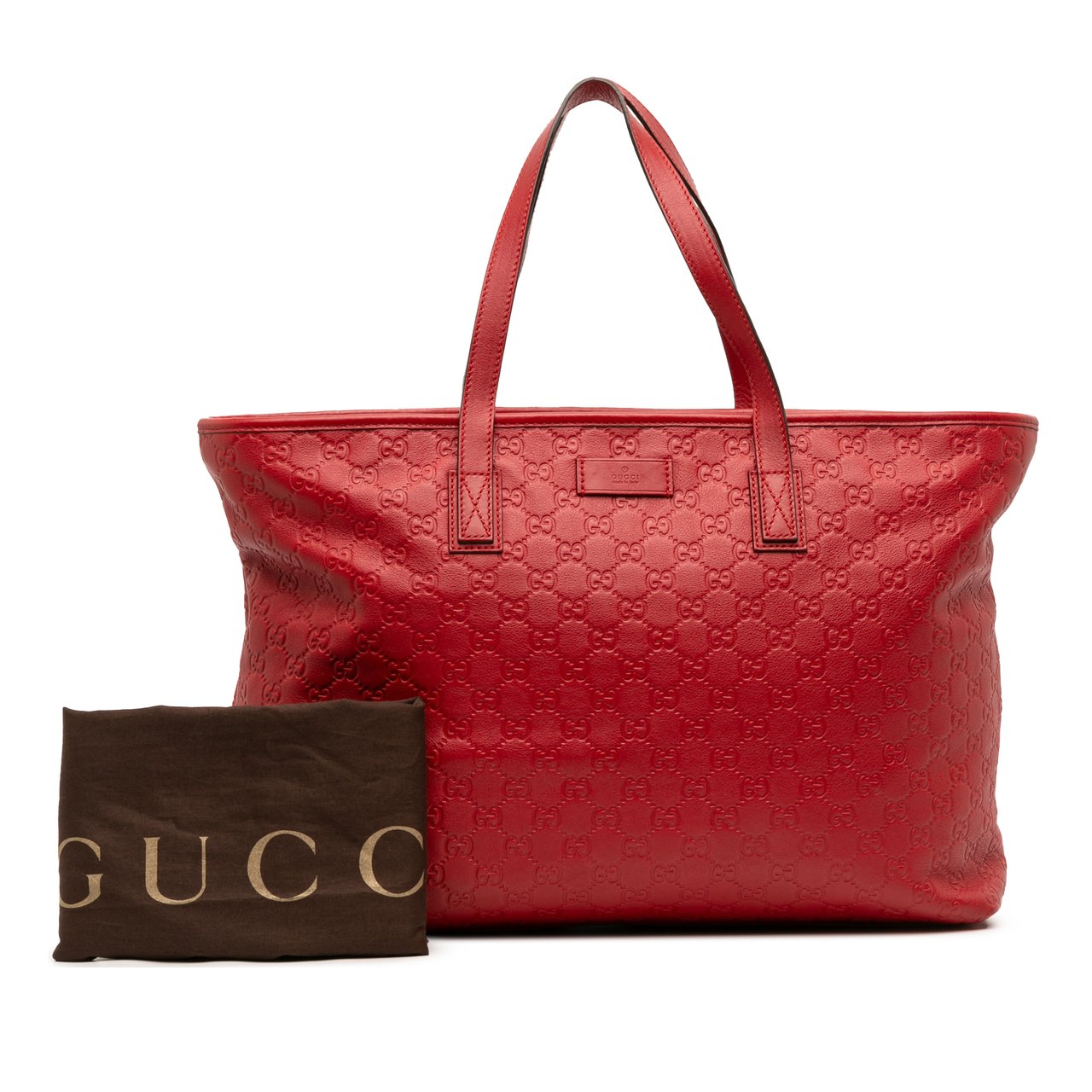 Gucci Large Guccissima Tote Rood