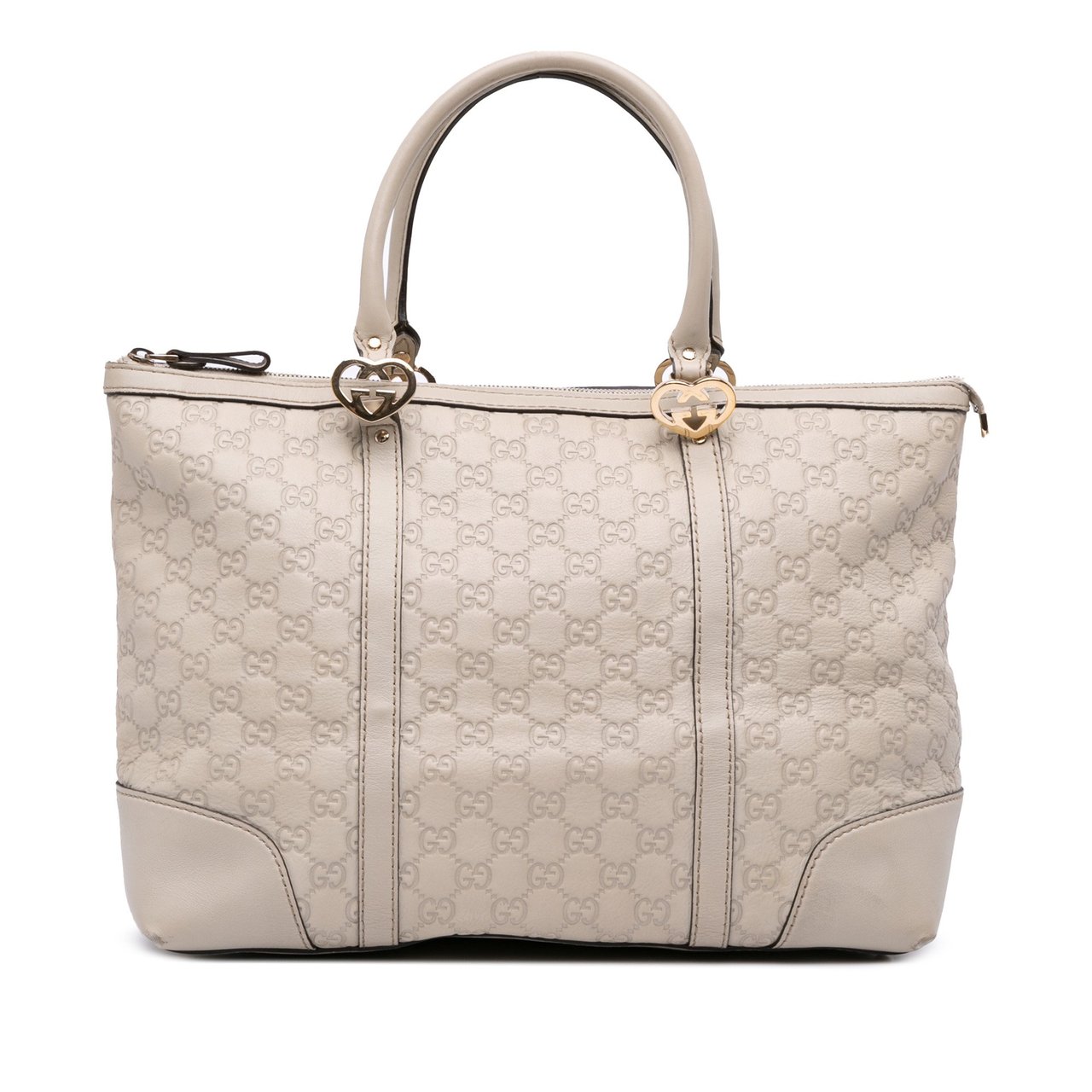 Gucci Guccissima Lovely Heart Tote Bruin