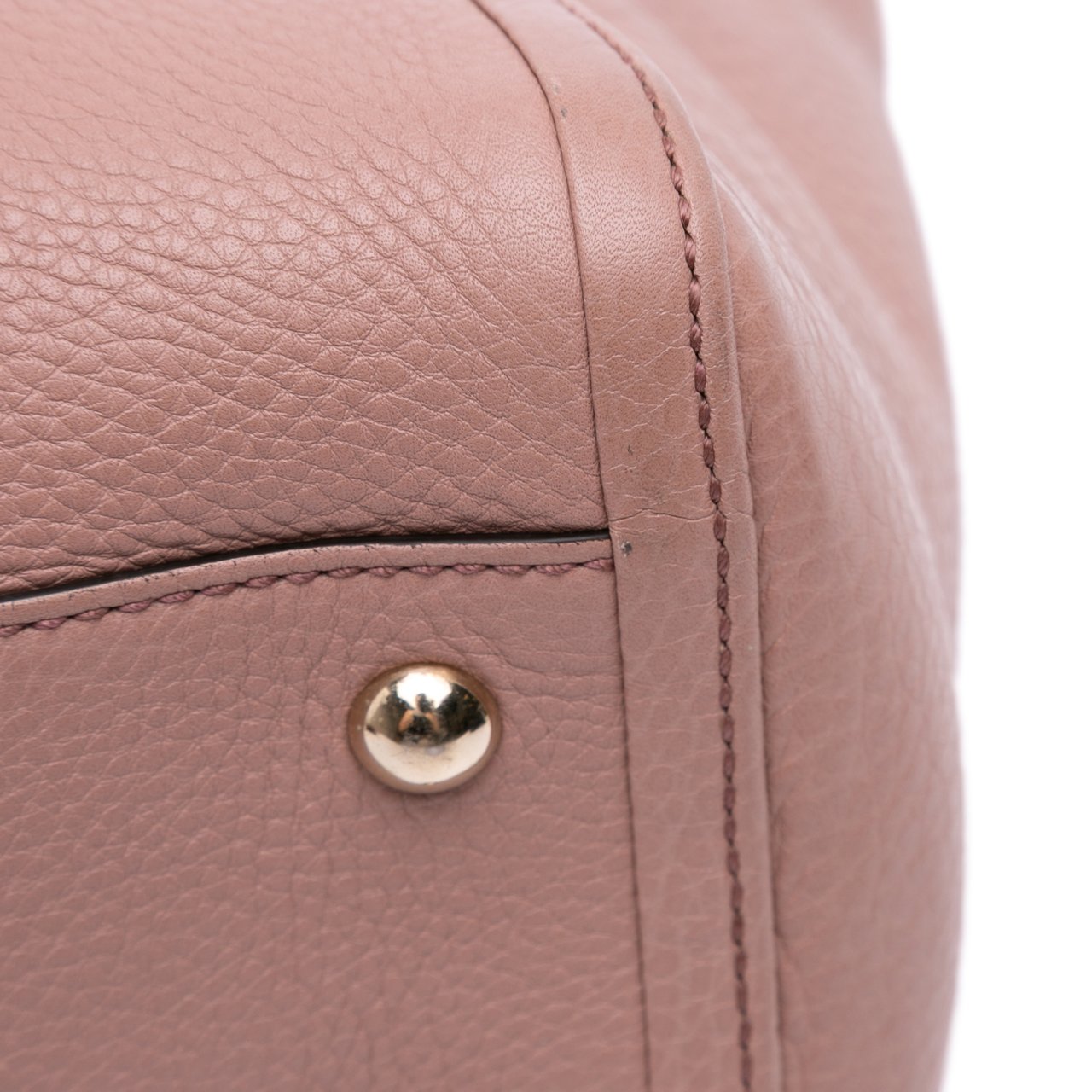 Gucci Small Pebbled Leather Soho Cellarius Satchel Roze