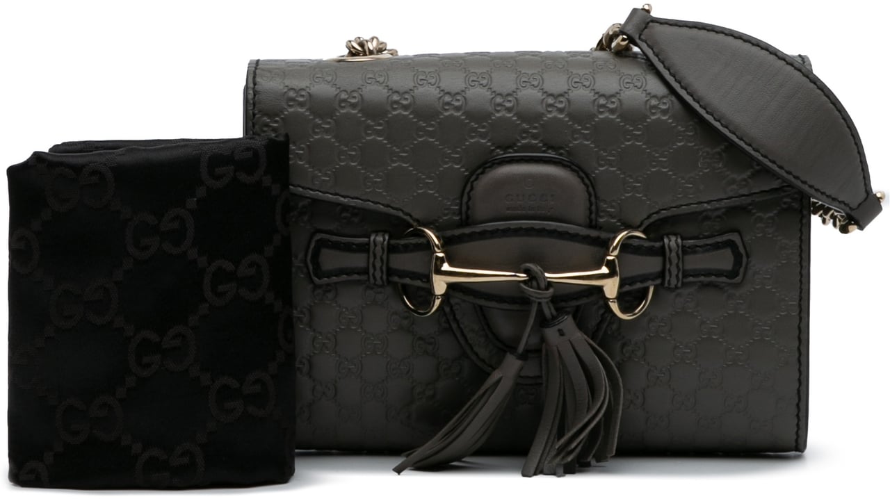 Gucci Mini Microguccissima Emily Crossbody Grijs
