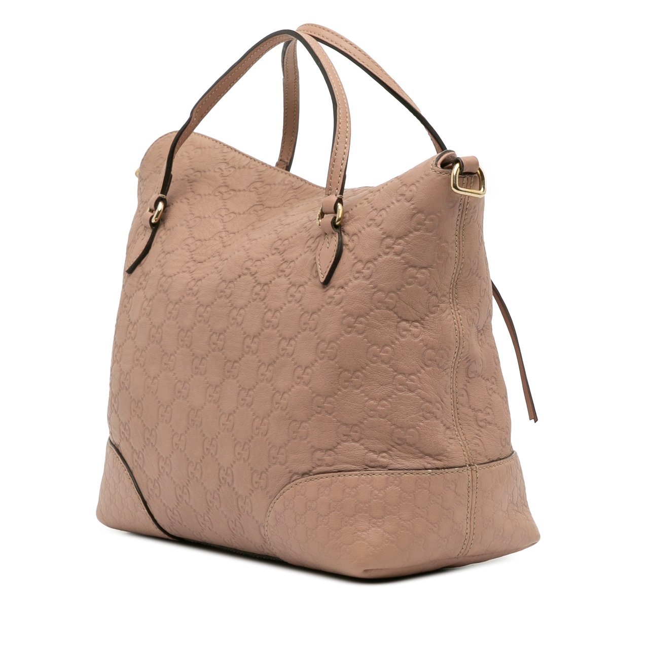 Gucci Medium Guccissima Bree Fold Over Tote Bruin