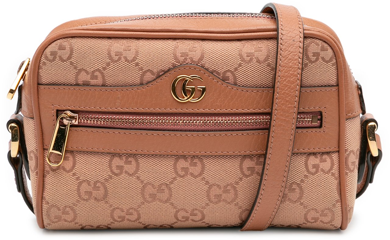 Gucci Mini GG Canvas Ophidia Crossbody Roze
