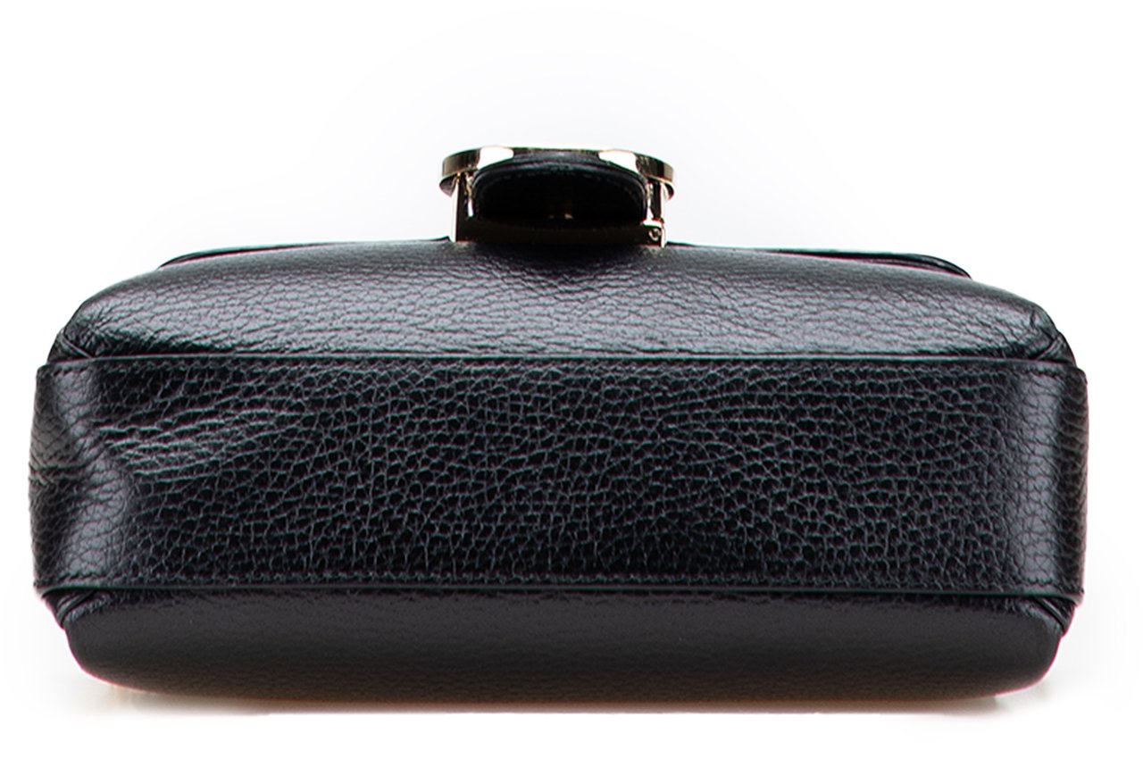 Gucci Small Dollar Calfskin Interlocking G Crossbody Zwart