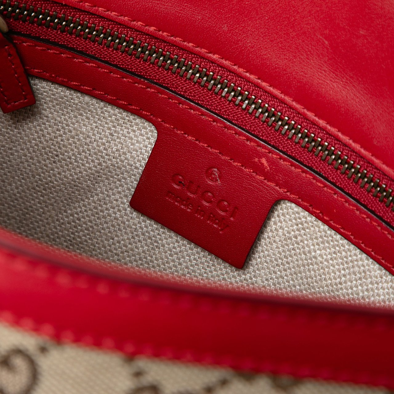 Gucci Medium GG Canvas Lady Web Crossbody Bruin