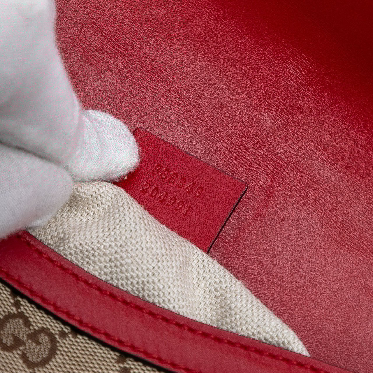 Gucci Medium GG Canvas Lady Web Crossbody Bruin