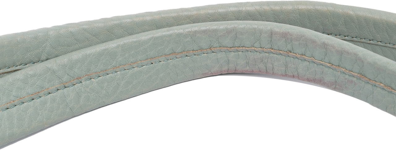 Gucci Medium Pebbled Calfskin Twill Tote Blauw