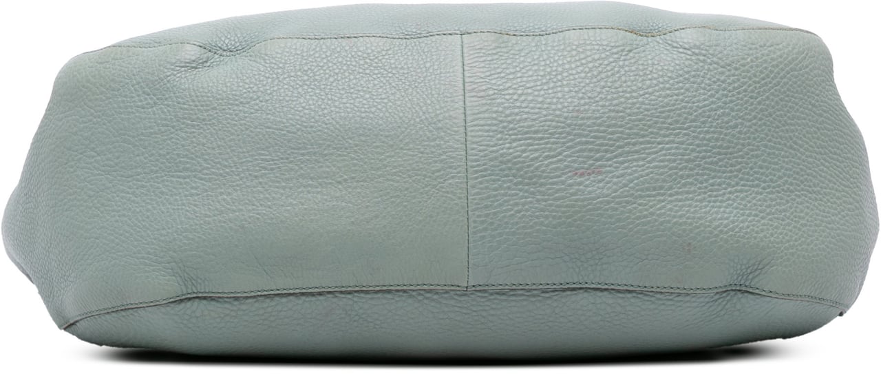 Gucci Medium Pebbled Calfskin Twill Tote Blauw