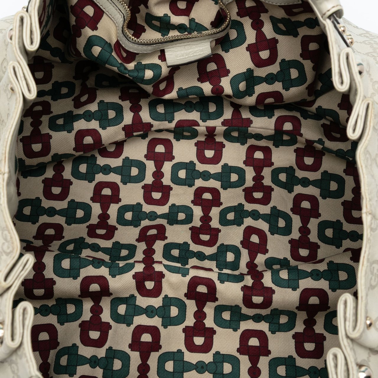 Gucci Large Guccissima Studded Pelham Tote Bruin