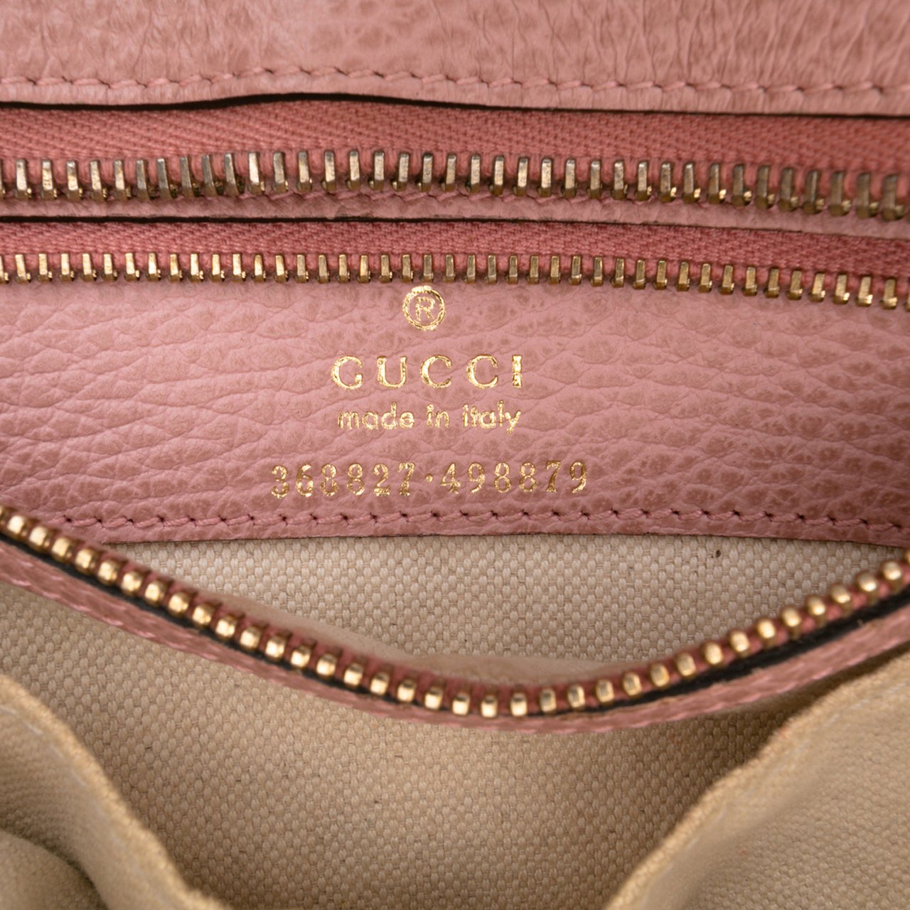 Gucci Mini Leather Swing Satchel Roze
