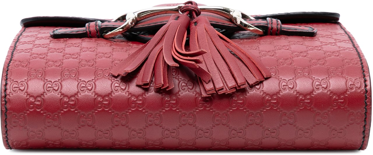 Gucci Mini Microguccissima Emily Crossbody Rood