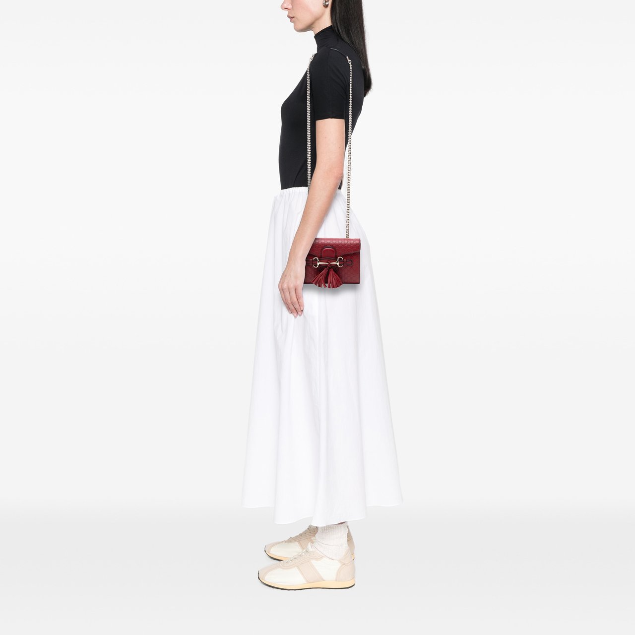 Gucci Mini Microguccissima Emily Crossbody Rood