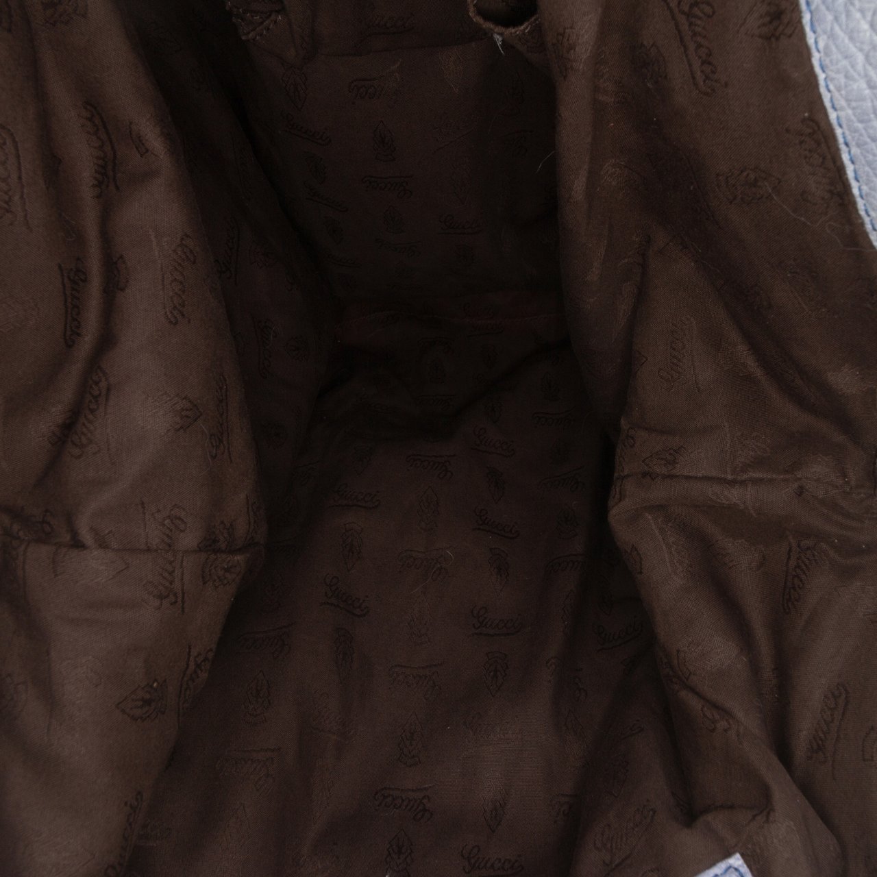 Gucci Large GG Canvas Bamboo Bar Tote Bruin