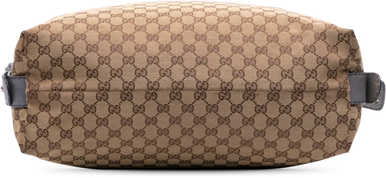 Gucci Large GG Canvas Bamboo Bar Tote Bruin