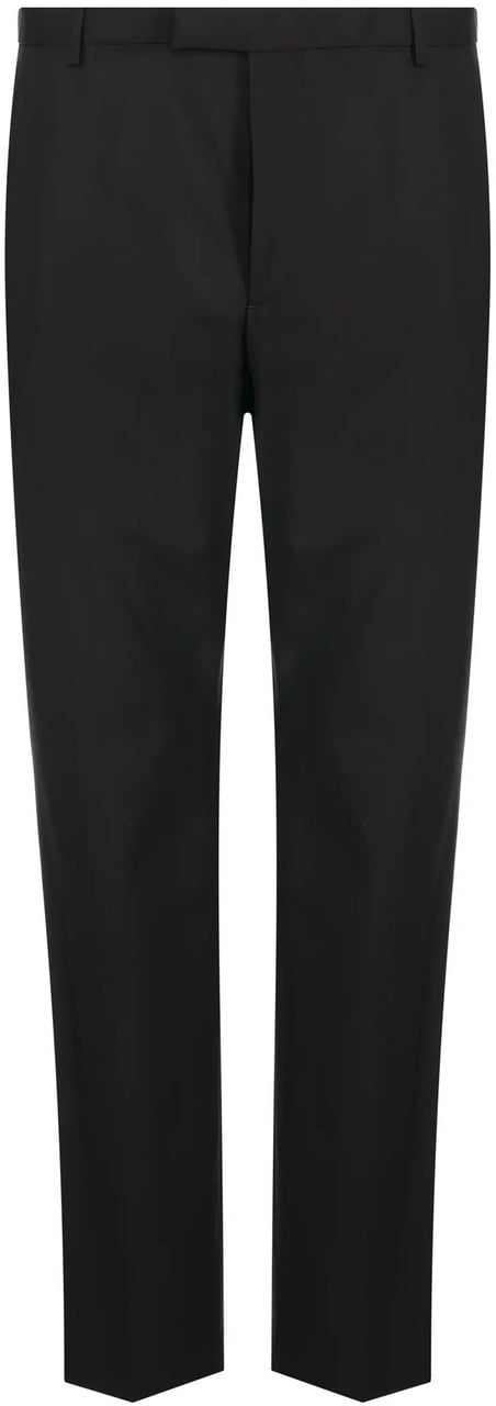 Gucci Black Tailored Straight-Leg Minimalist Pants Zwart