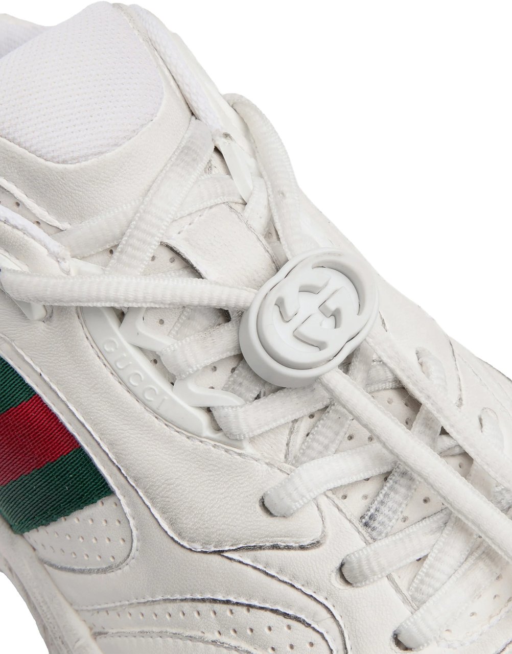 Gucci White 2.0 Chunky Sole Distressed Sneakers Wit