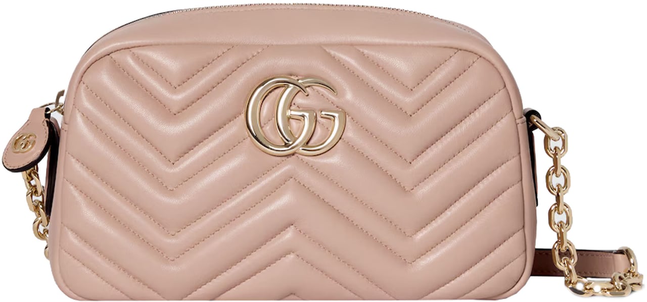 Gucci Black Charme Quilted Chevron Crossbody Bag Neutraal