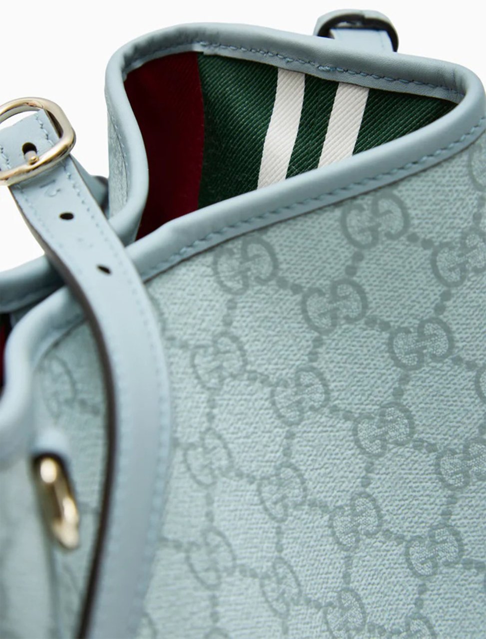 Gucci Blue Handbag GG Structured Monogram Bag Grijs