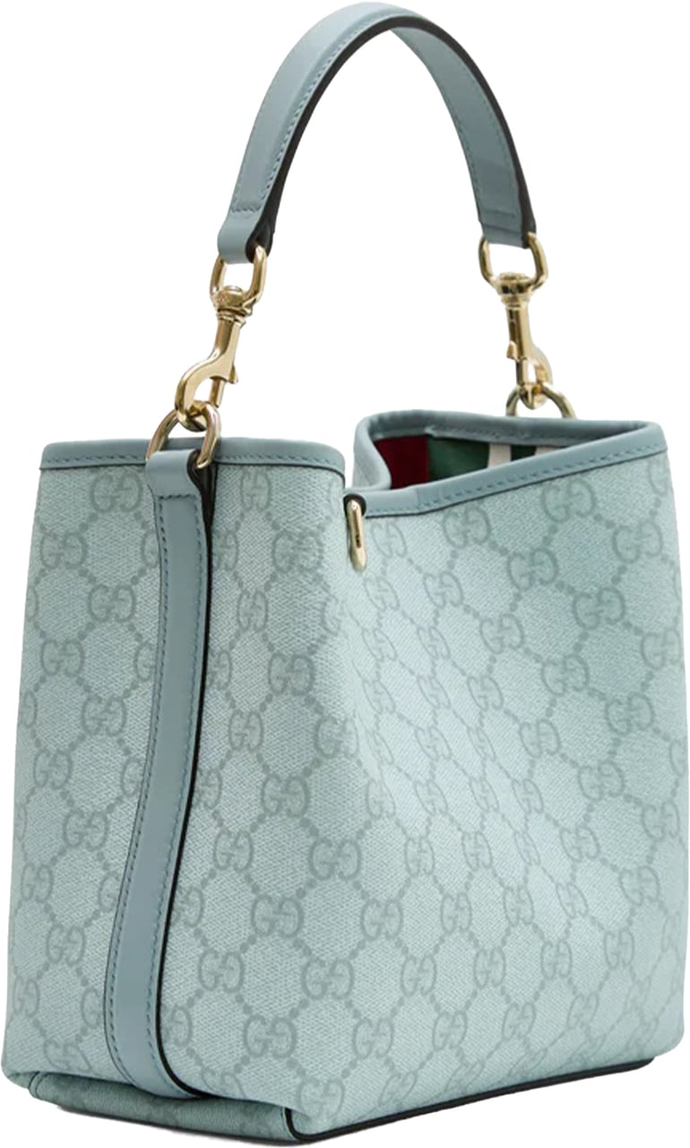 Gucci Blue Handbag GG Structured Monogram Bag Grijs