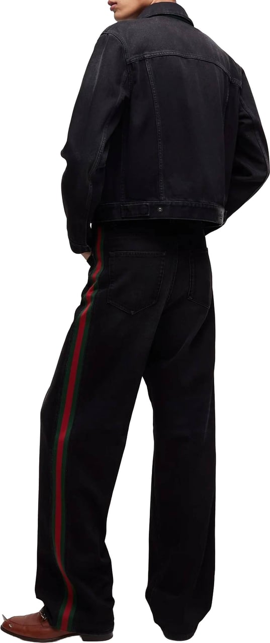 Gucci Black Denim Baggy Jeans Zwart