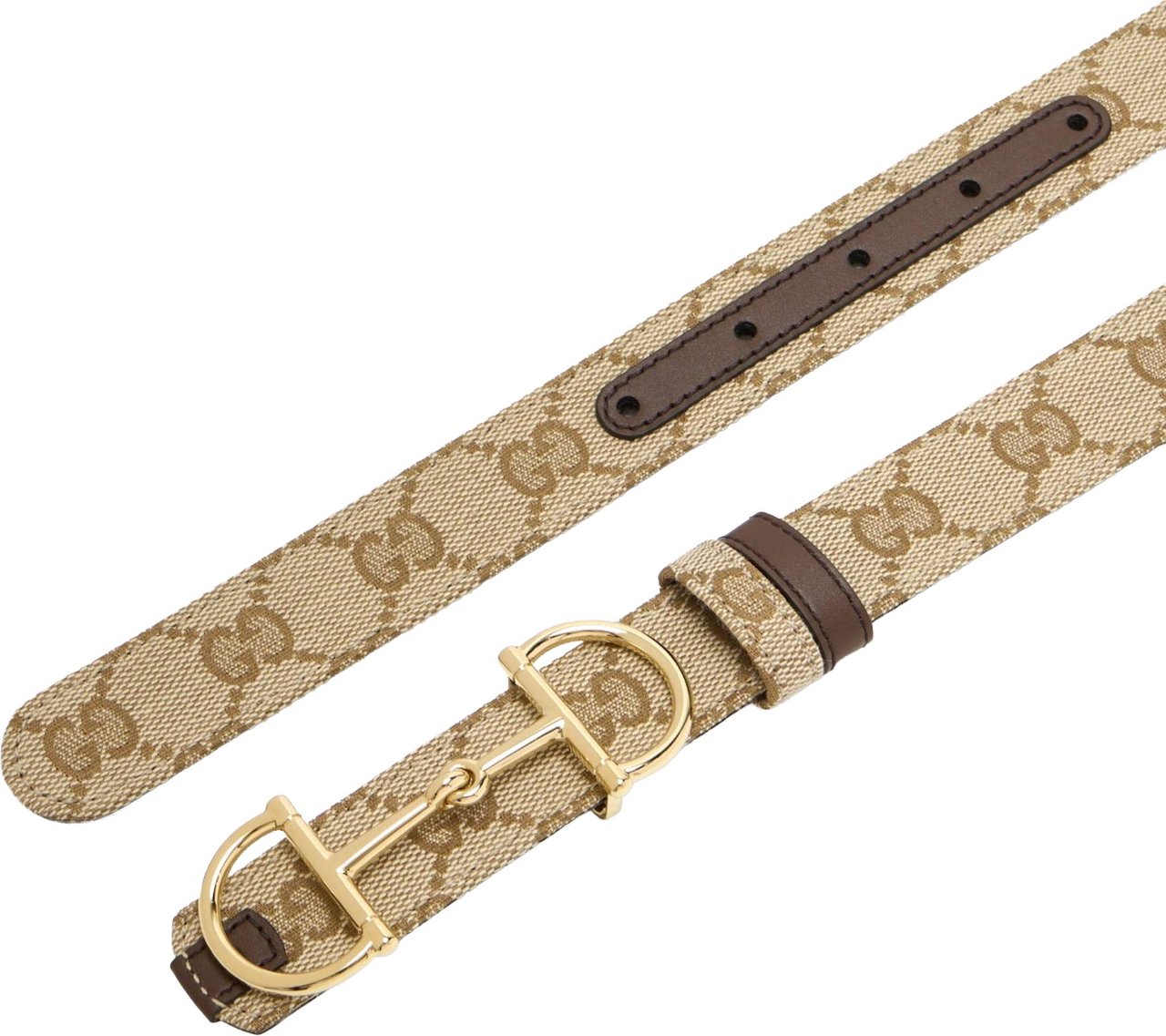 Gucci Beige Belt W.25 Canvas Accessory Neutraal