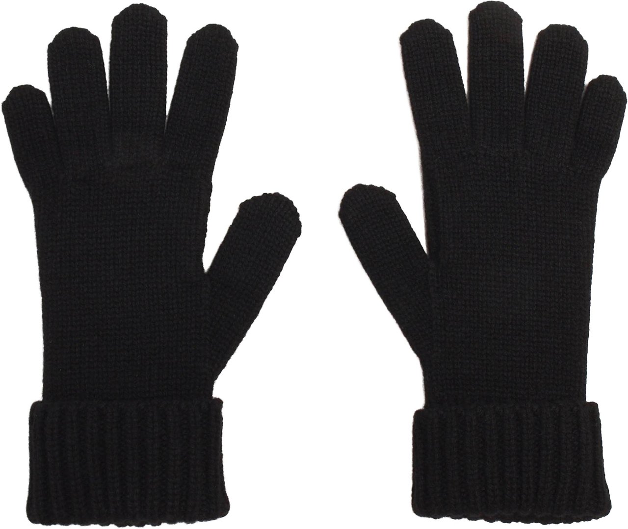 Gucci Black Viglos Knitted Gloves Zwart