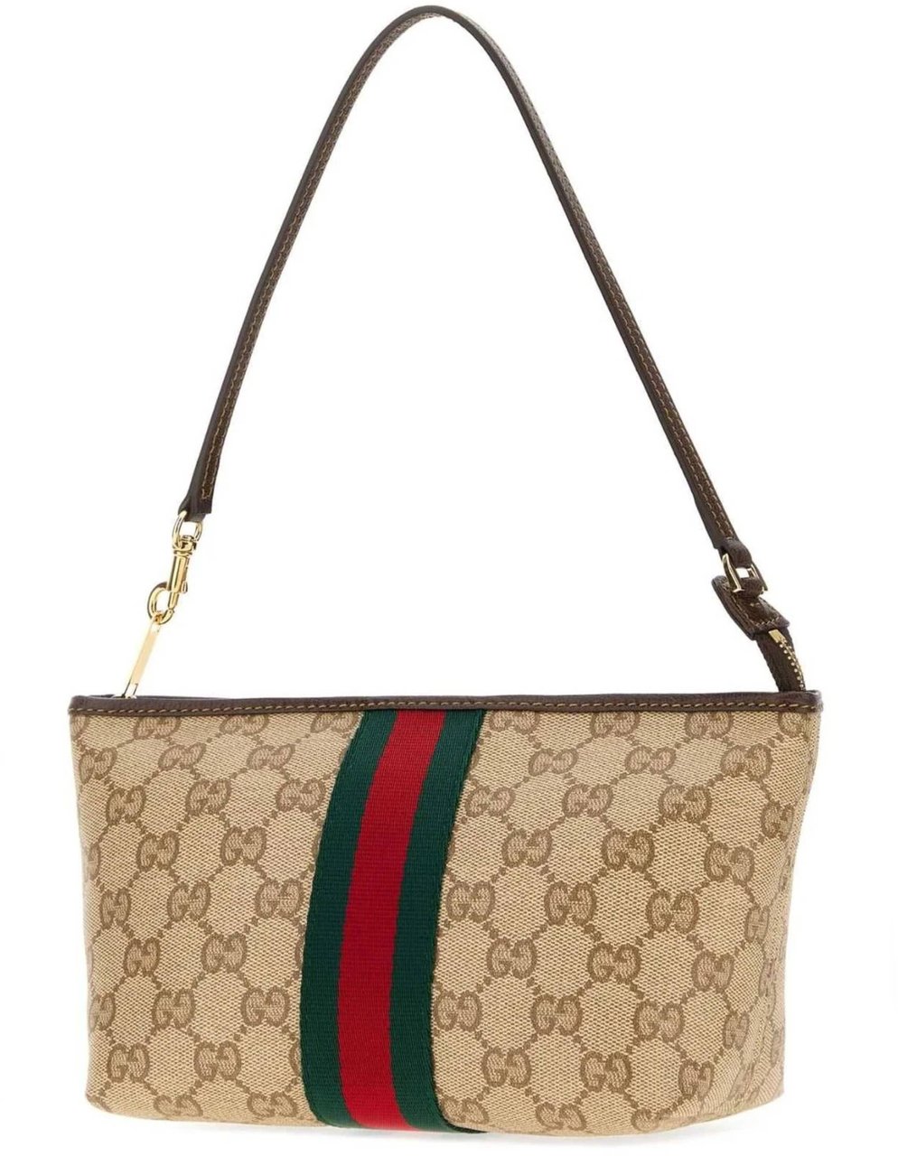 Gucci Beige Pouch GG Canvas Bag Neutraal