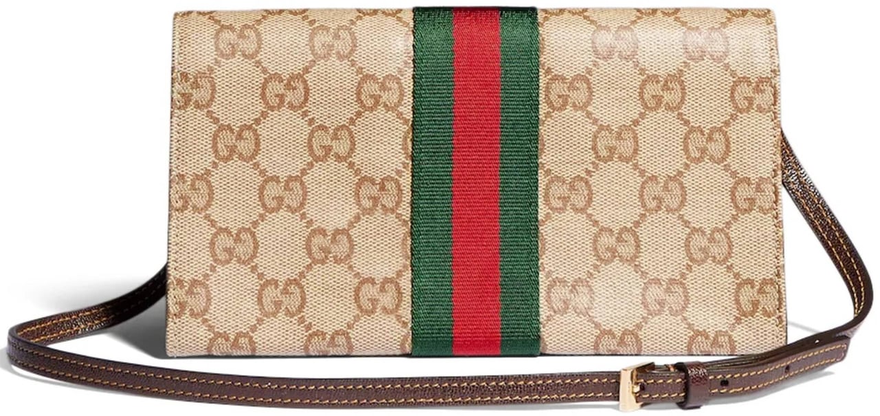 Gucci Beige Pouch GG Canvas Bag Neutraal
