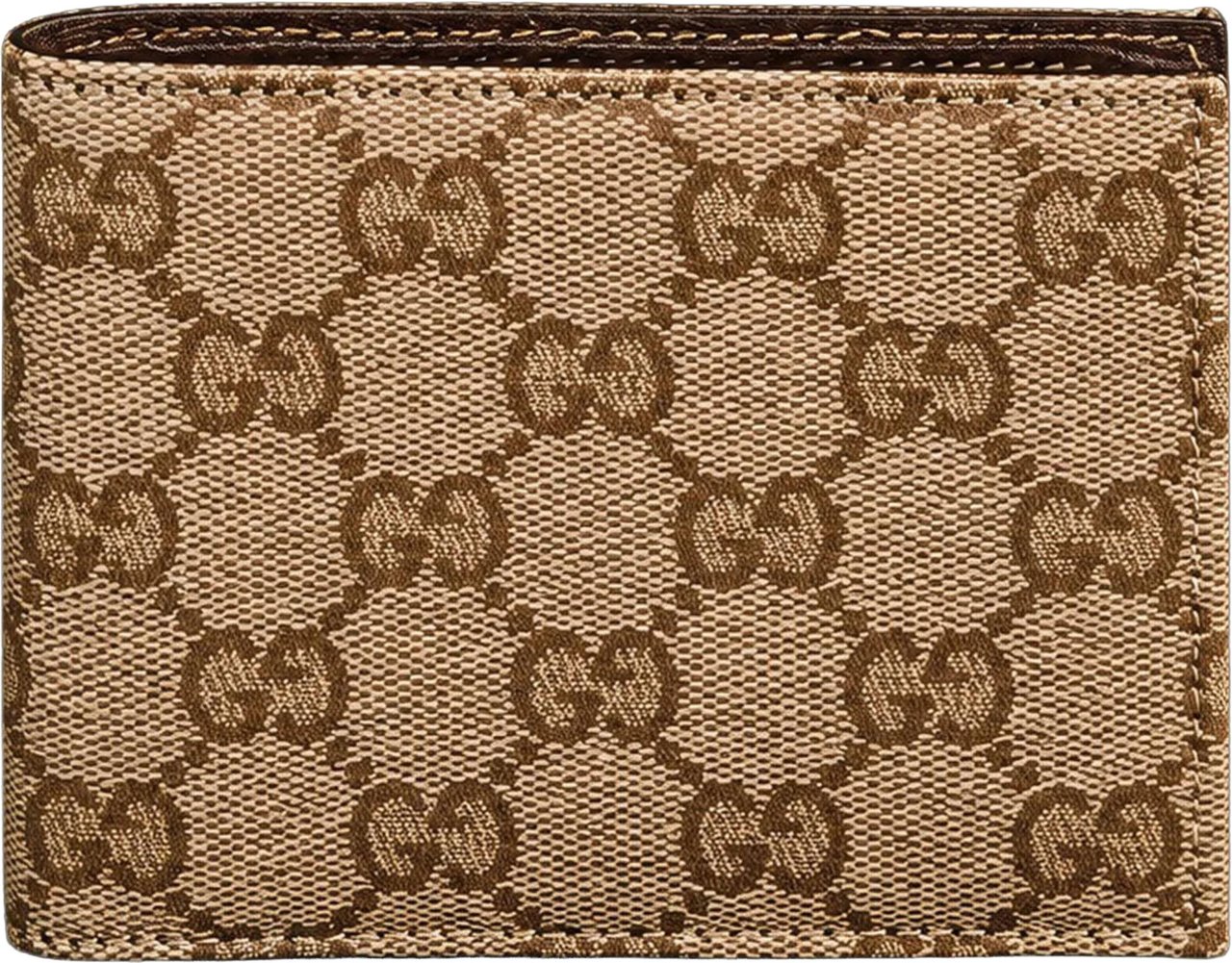 Gucci Textured Fabric Wallet Neutraal
