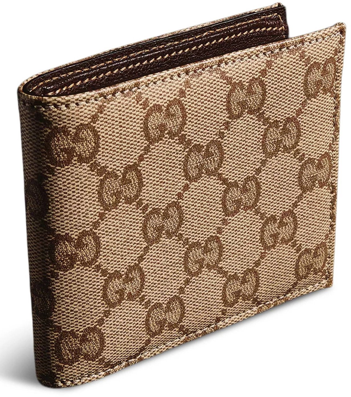 Gucci Textured Fabric Wallet Neutraal