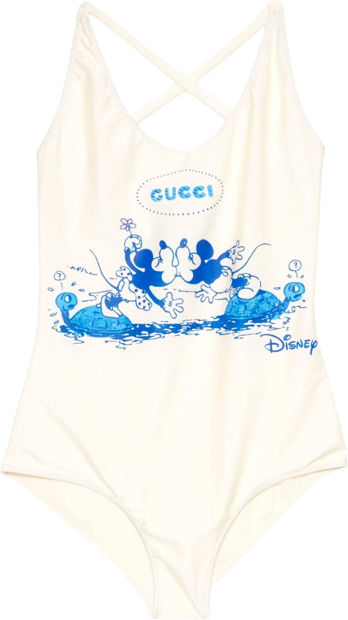 Gucci X Disney Logo One Piece Swimsuit Wit