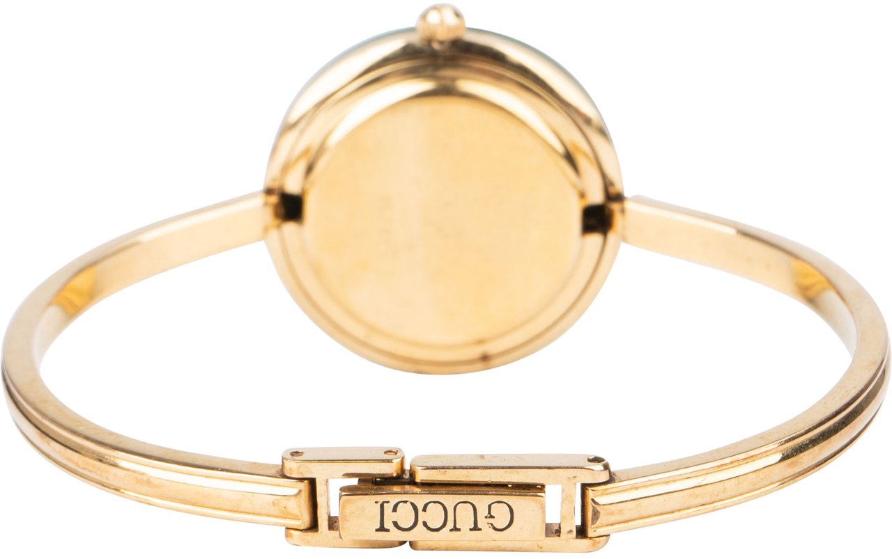 Gucci Gucci Gold Tone Change Bezel 11/12 Women Watch Goud