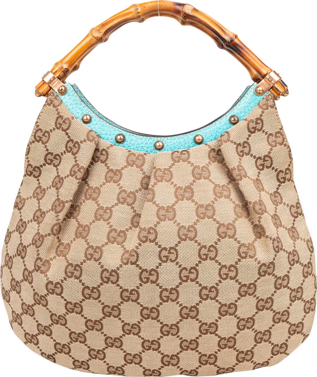 Gucci Gucci GG Monogram Bamboo Handbag Bruin