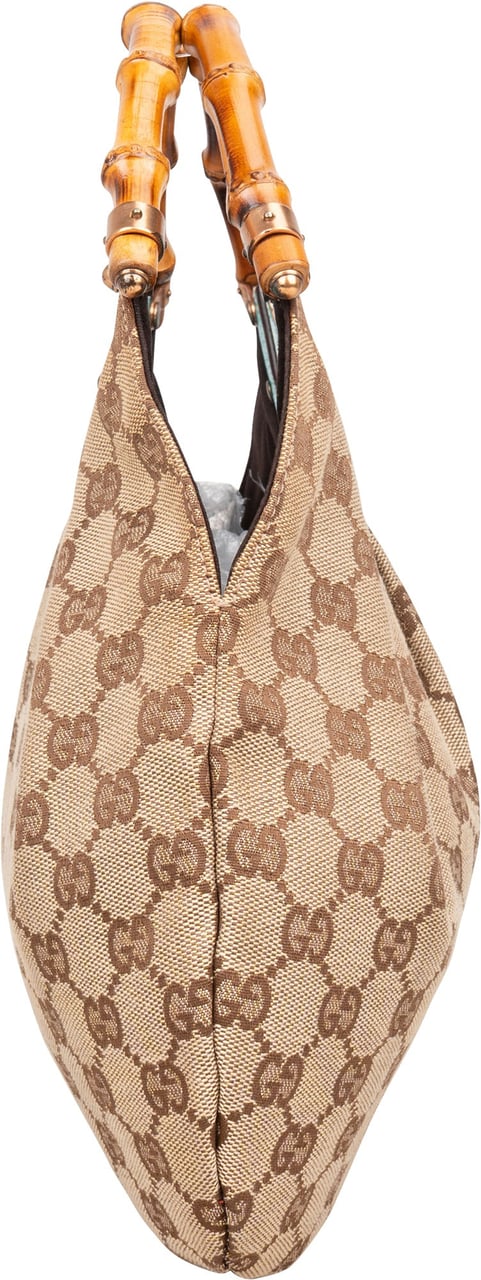 Gucci Gucci GG Monogram Bamboo Handbag Bruin