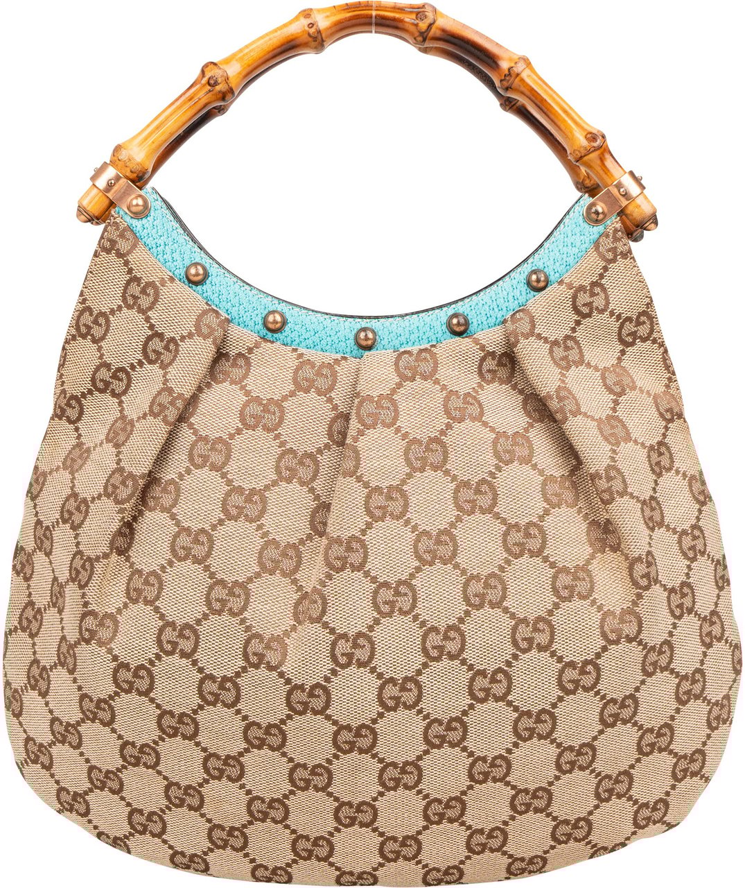 Gucci Gucci GG Monogram Bamboo Handbag Bruin
