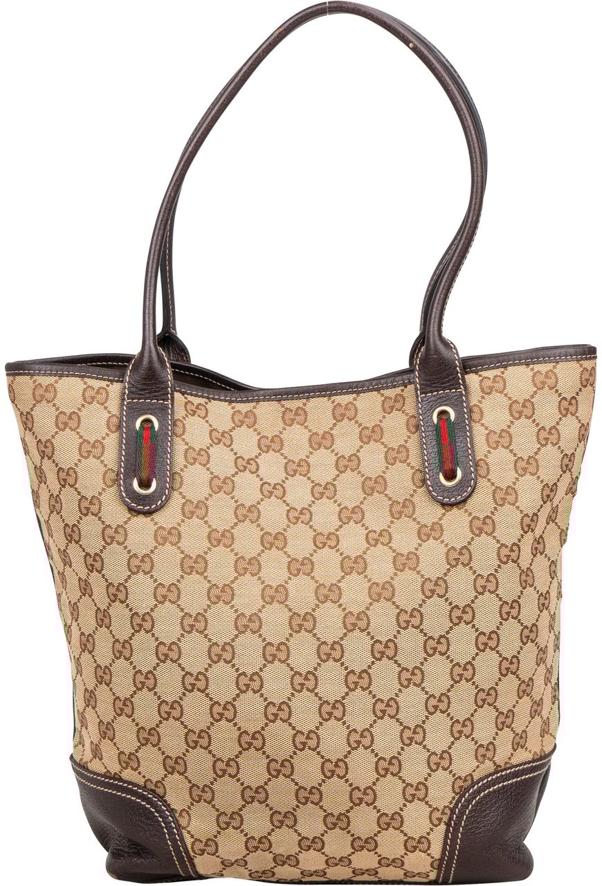 Gucci Gucci GG Monogram Sherry Line Handbag Bruin