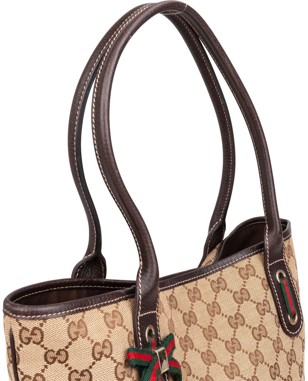 Gucci Gucci GG Monogram Sherry Line Handbag Bruin