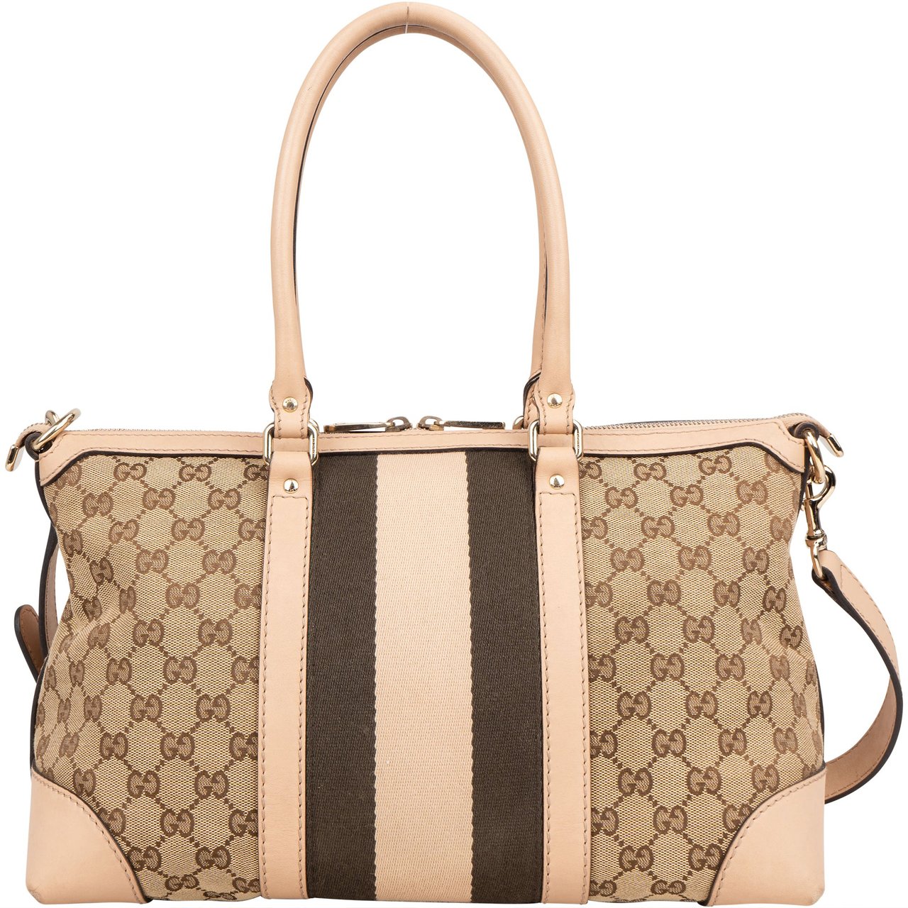 Gucci Gucci GG Monogram Boston Handbag Bruin
