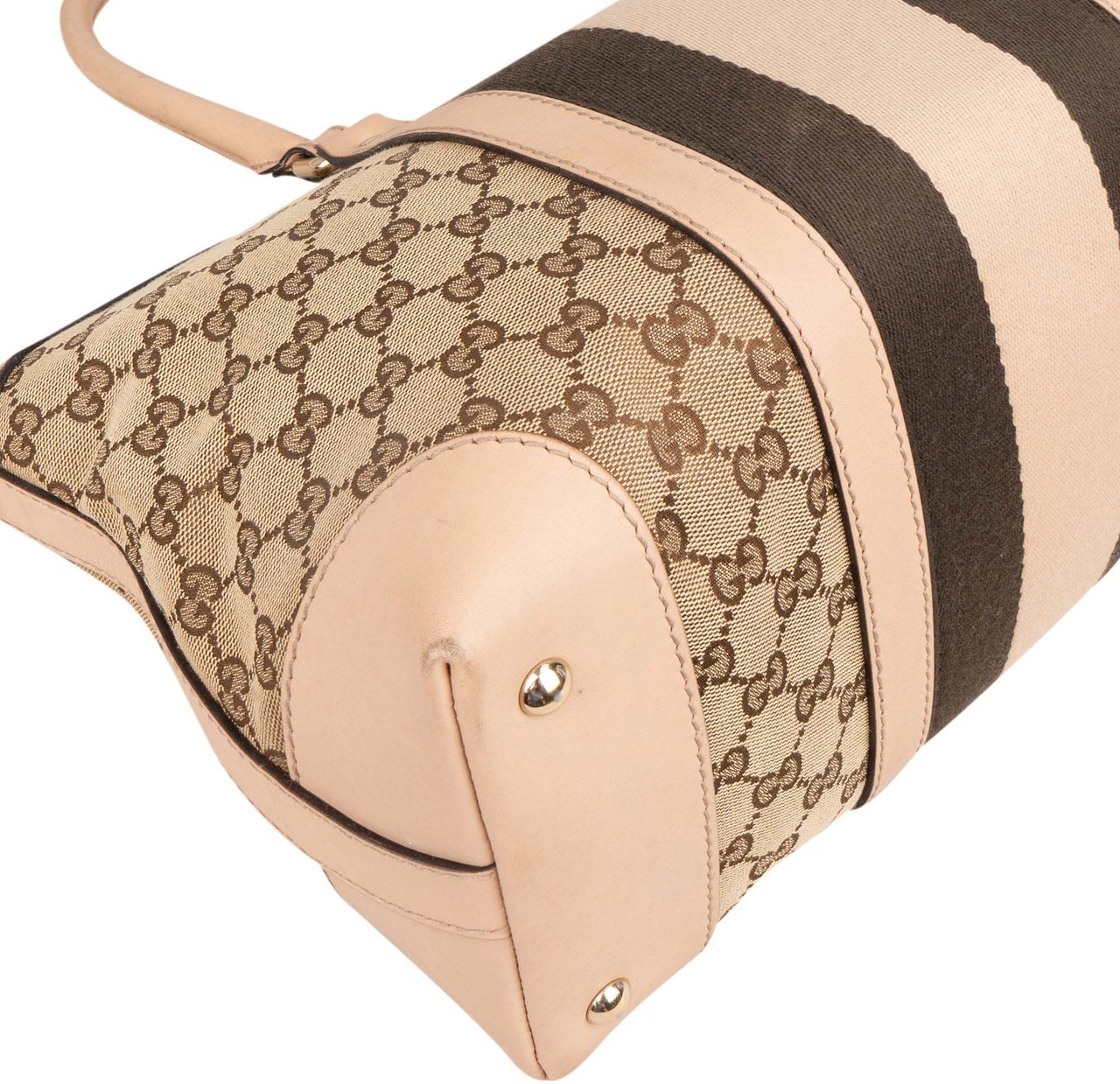 Gucci GG Monogram Boston Handbag Bruin
