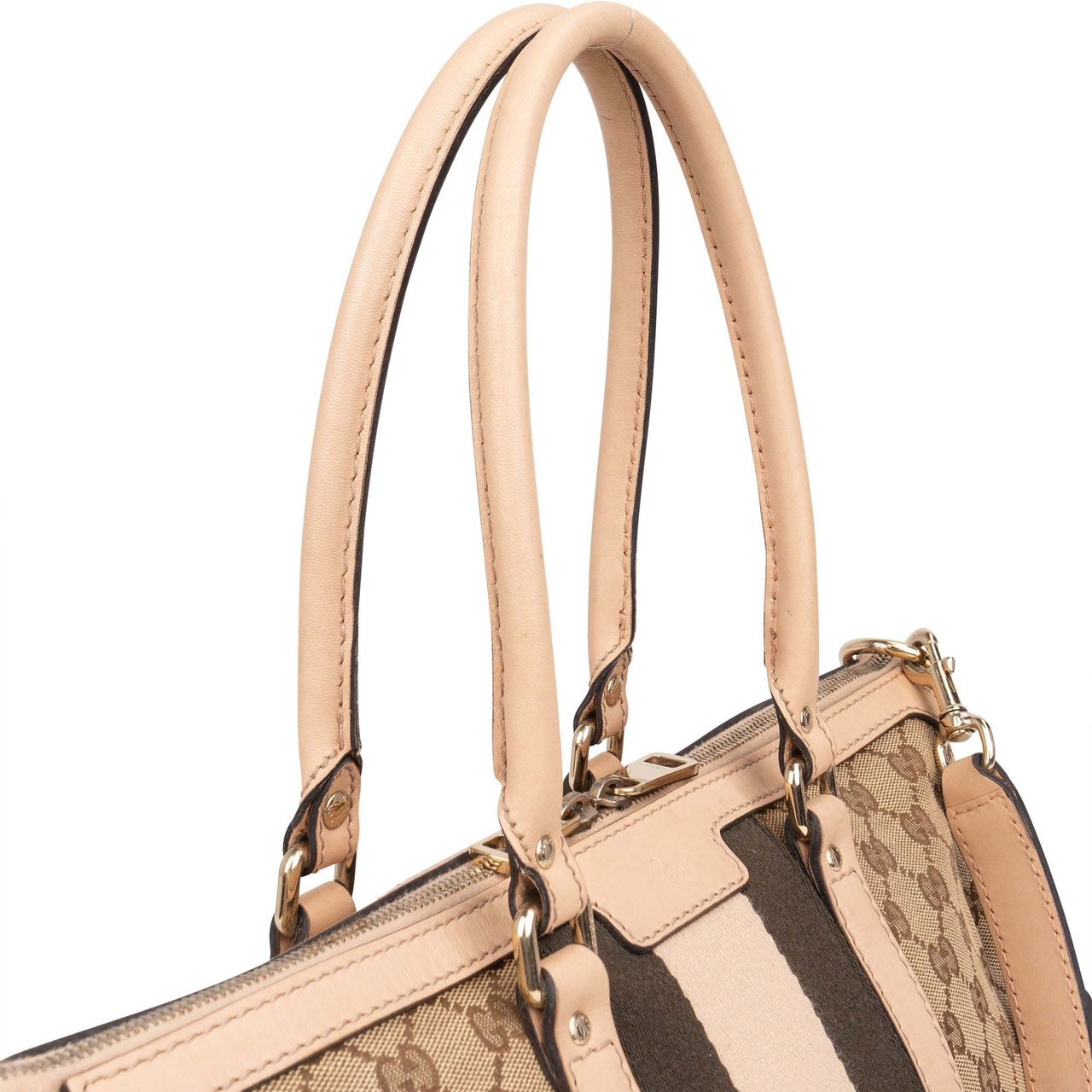 Gucci GG Monogram Boston Handbag Bruin