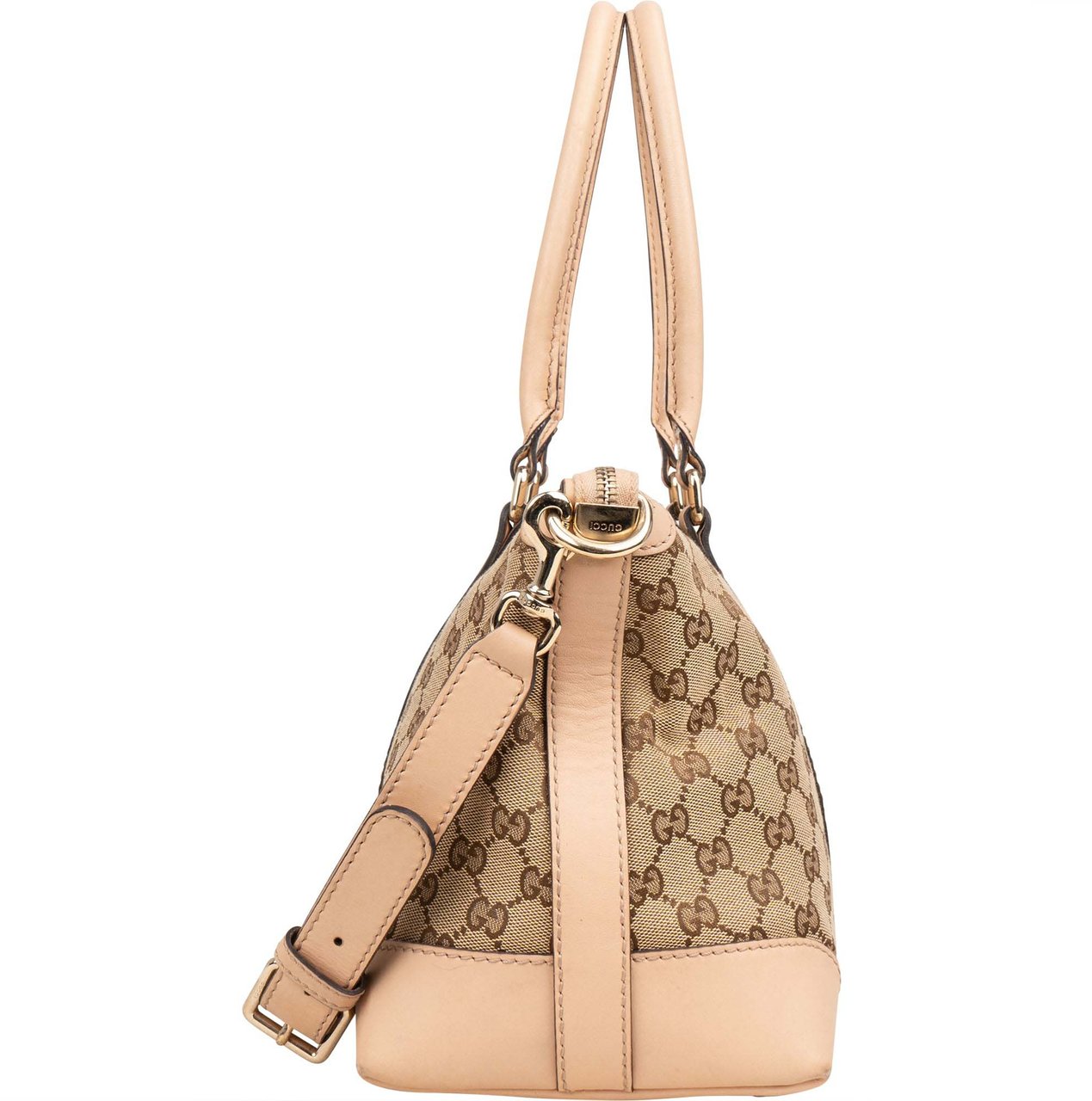 Gucci GG Monogram Boston Handbag Bruin