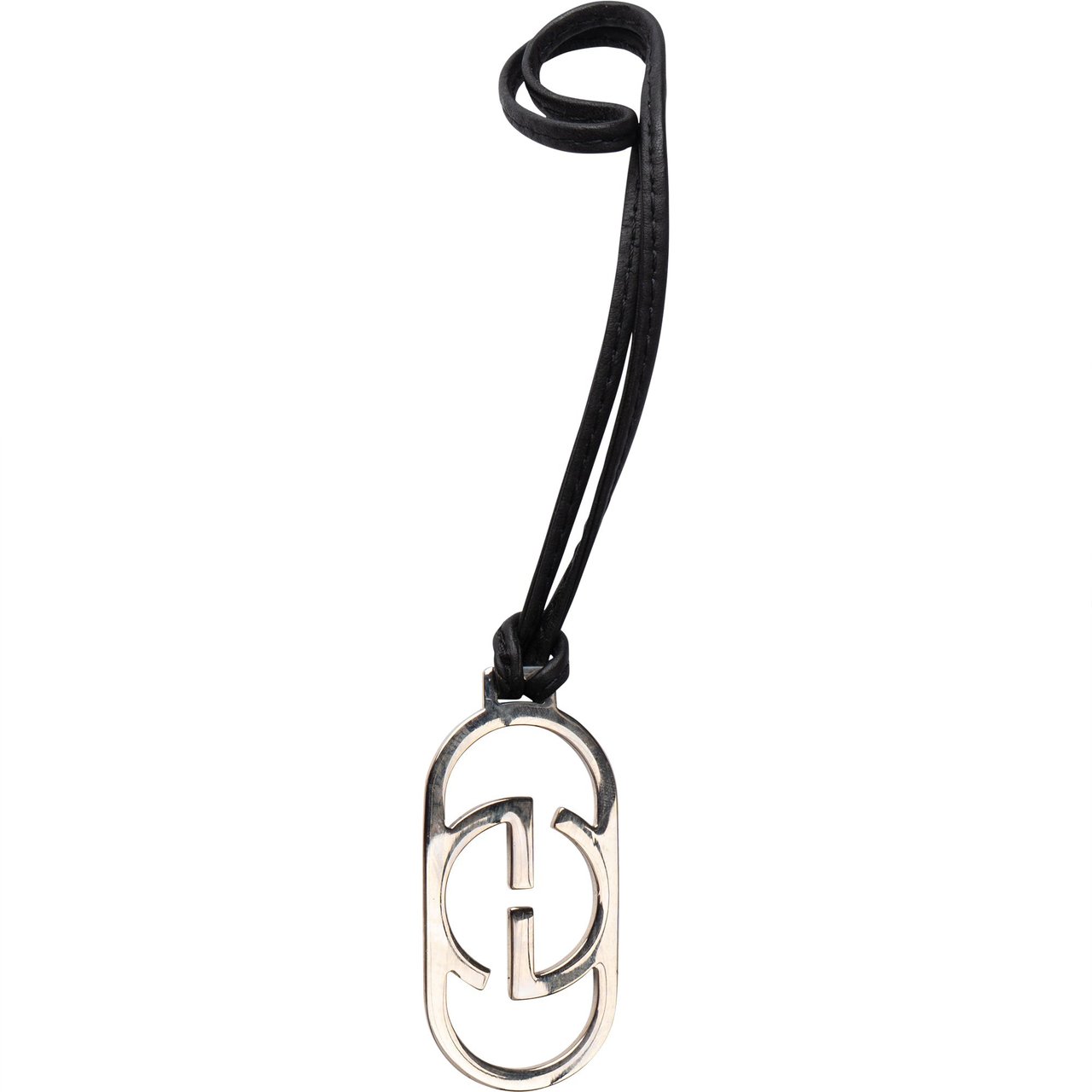 Gucci Gucci GG Leather String Bags Pendant Zwart