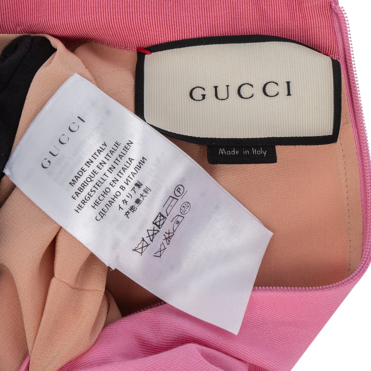 Gucci Pink Cotton Crystal Pearl Dress (DE32-34 / IT36-38) Roze
