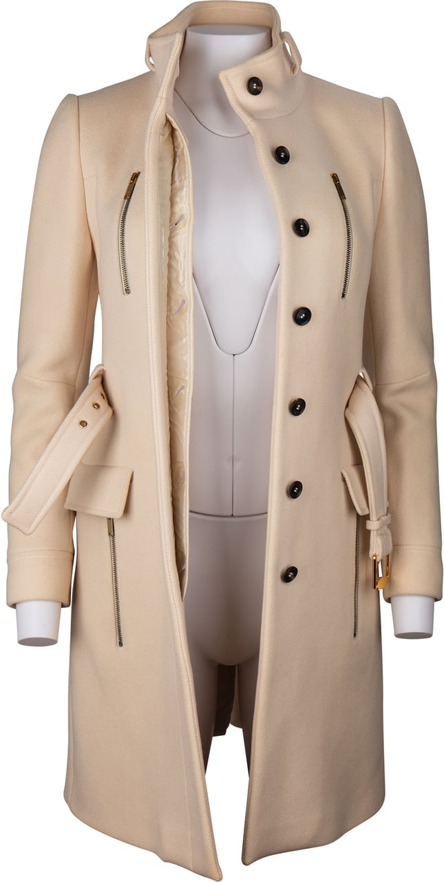 Gucci Gucci Cream Wool Coat (IT 38) Wit