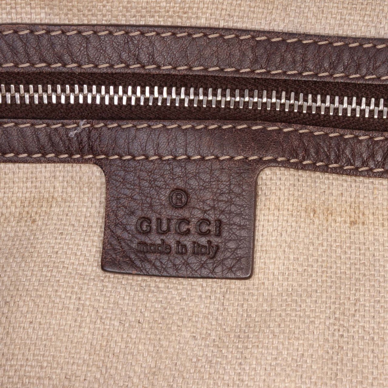 Gucci GG Canvas Icon Bit Tote Bruin