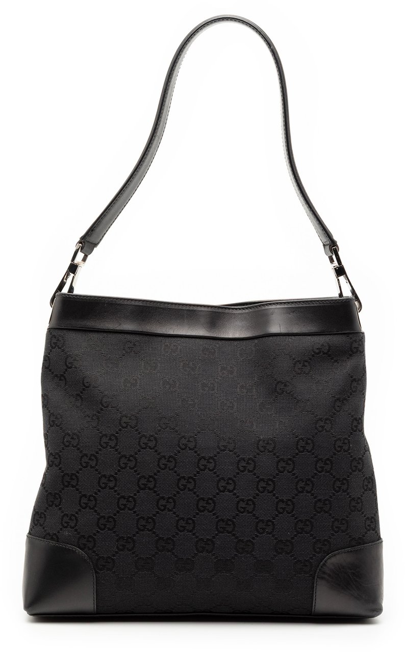 Gucci GG Canvas Shoulder Bag Zwart