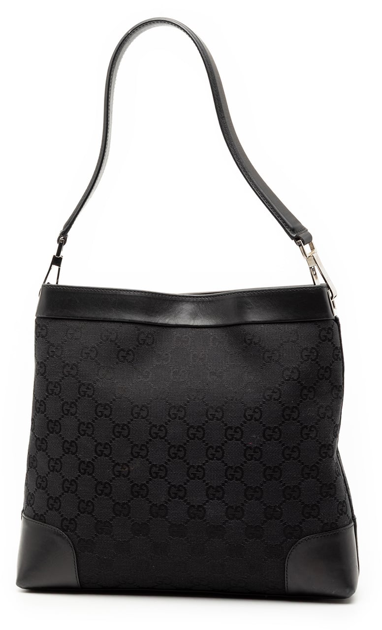Gucci GG Canvas Shoulder Bag Zwart